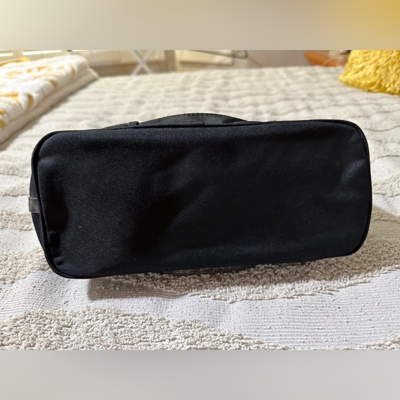 Franco Sarto Handbag, Black Leather and Midnight Blue Nylon, Like New 👜 - Picture 4 of 15